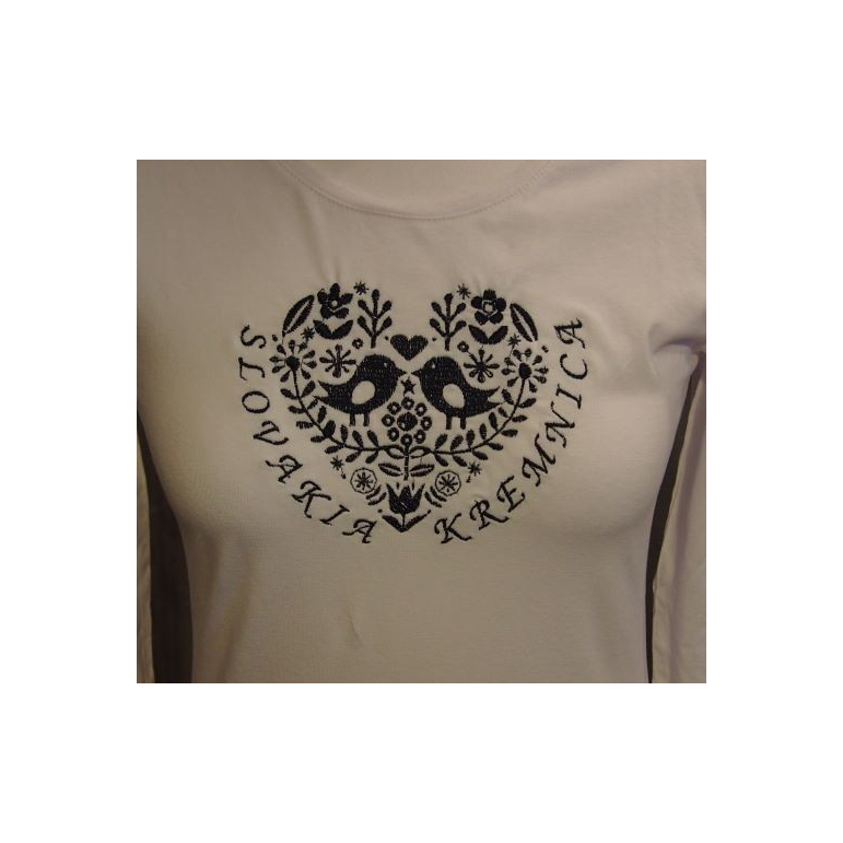Dámske tričko vtáčiky (Slovakia - Kremnica) biele