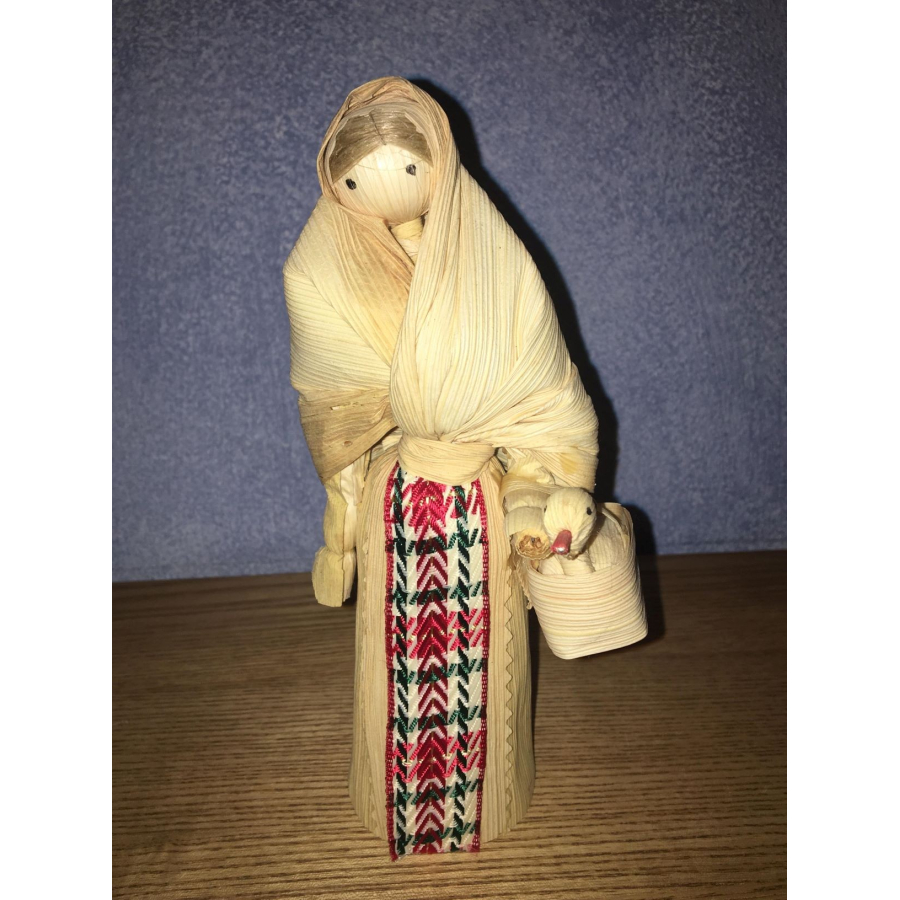 Corn husk doll with a goose Mgr. Tatiana Holečková SLOVAK FOLK TRAVEL