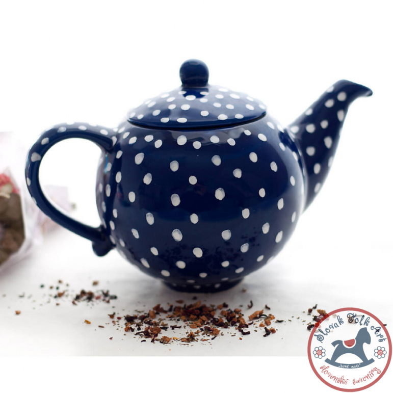 Tea kettle Romantic blue