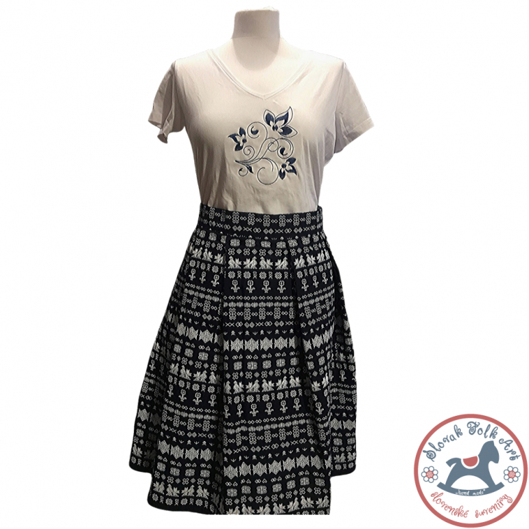 Skirt Čičmany dark blue