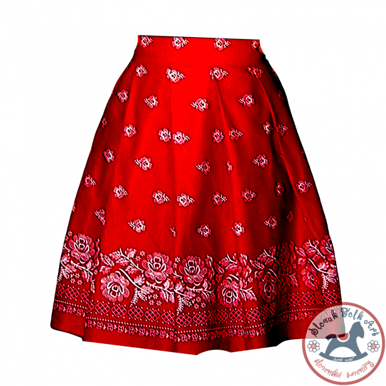 Skirt Folk Love (red)