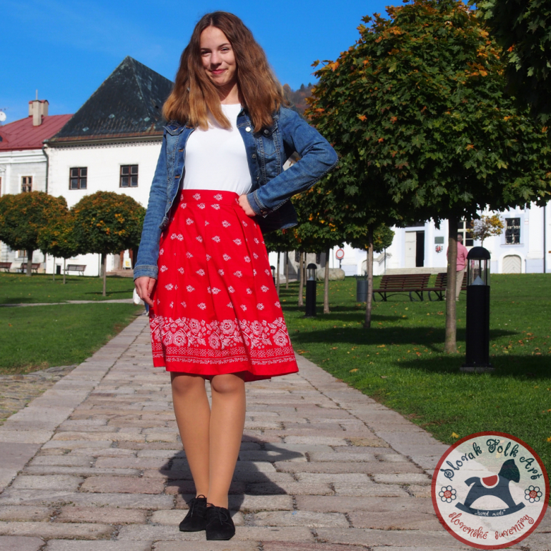 Skirt Folk Love (red)
