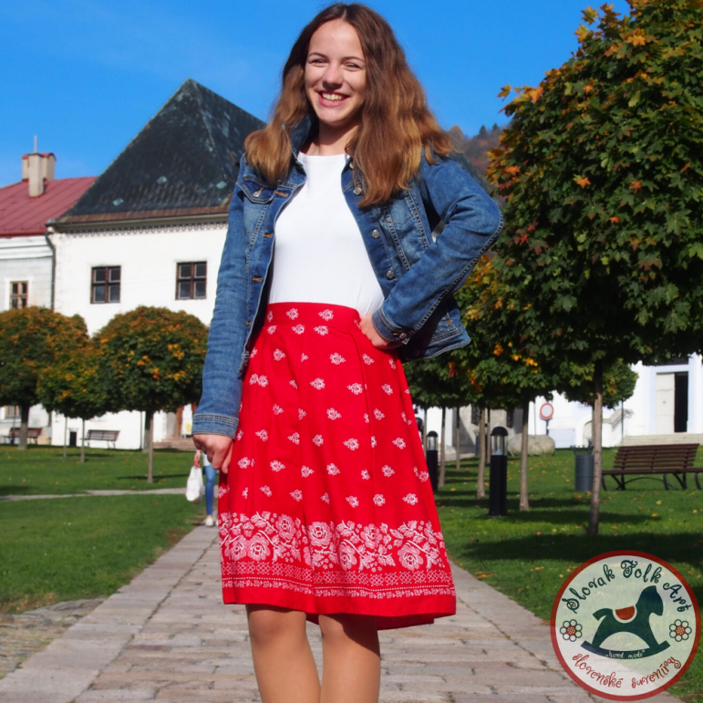 Skirt Folk Love (red)