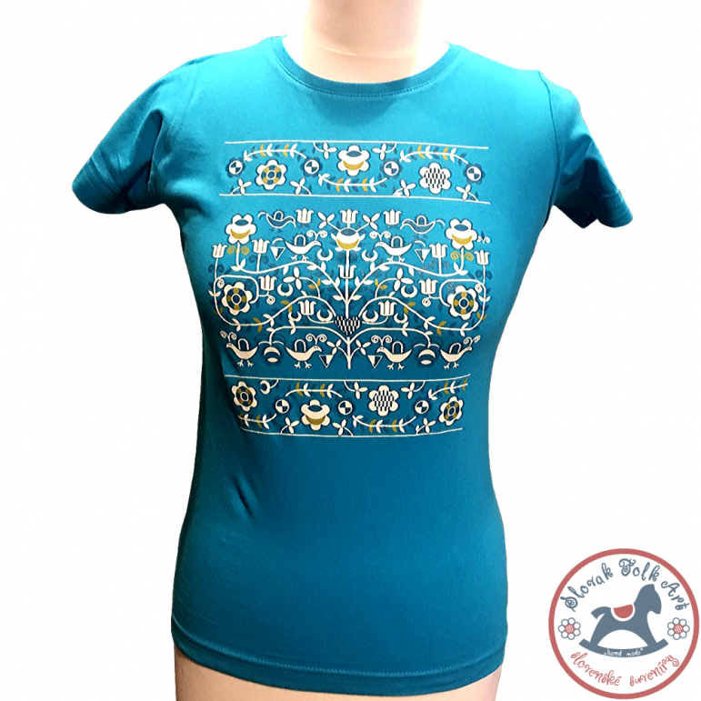 Women´s T-shirt Ornament (turquoise)