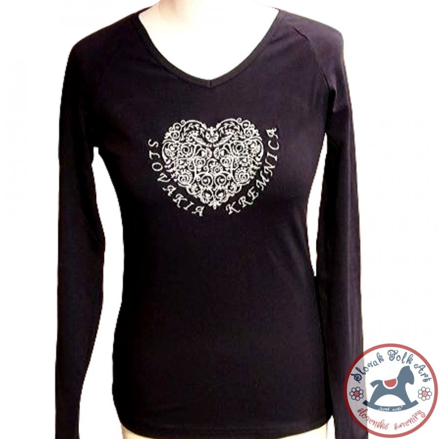 Women´s T-shirt with headline Heart (blue) Women´s T-shirt with headline Heart (blue)