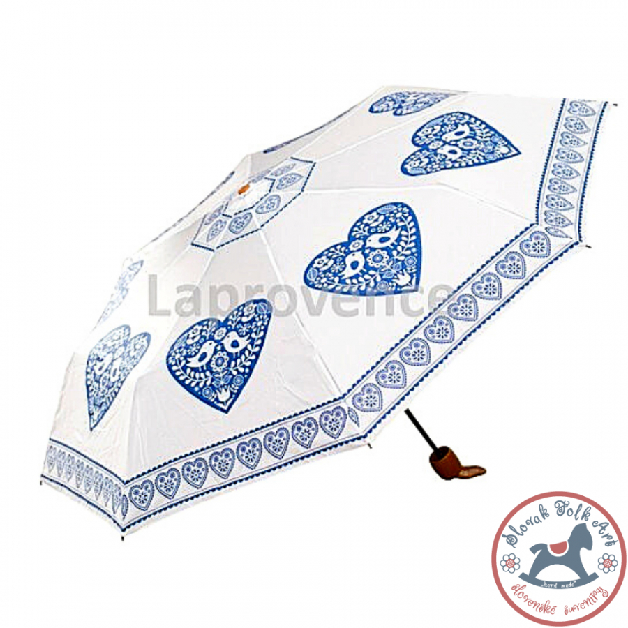 Dáždnik s folklórnym motívom modrý