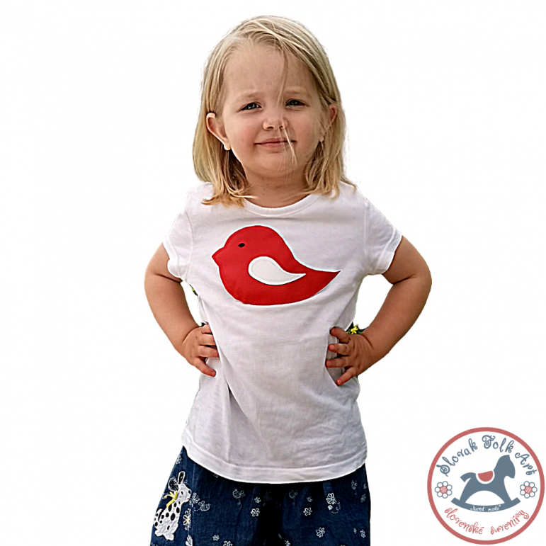 Children's whistling T-shirt (bird)