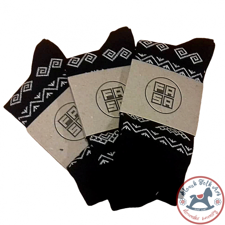 Folk socks Fasa (black)