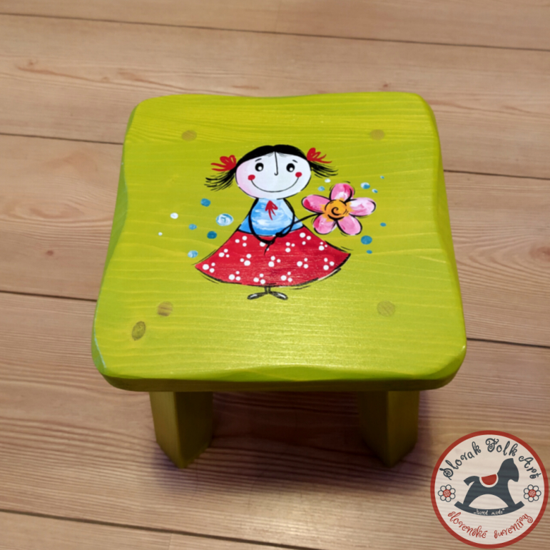 Wooden chair Girl (green)