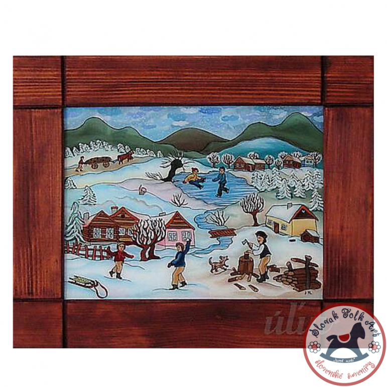Painting on glass - WINTER
