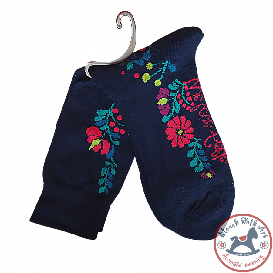 Men´s folklore socks black We love Folk Men´s folklore socks black We love Folk