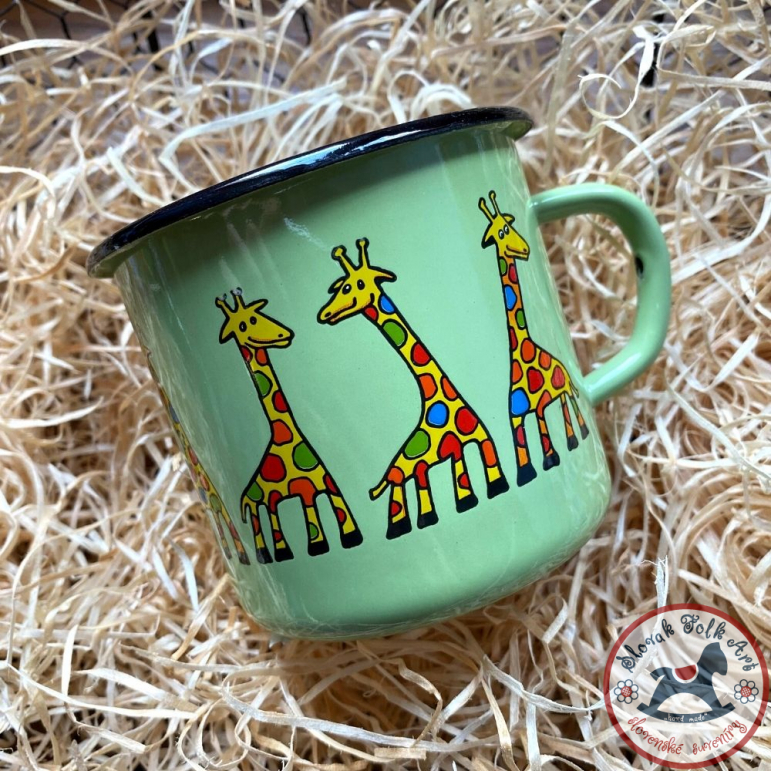 Enamel mug Giraffe (pale...