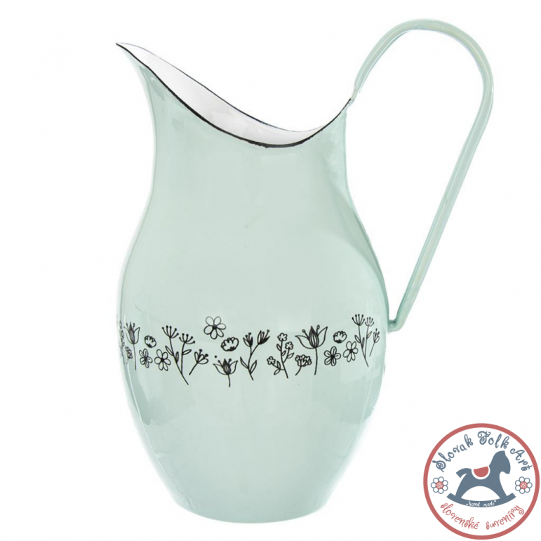 Enamel pitcher FLOWERS 2,5 l