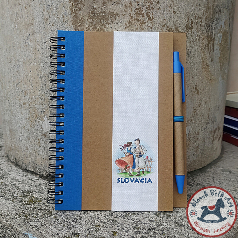 Notebook with pen (blue)