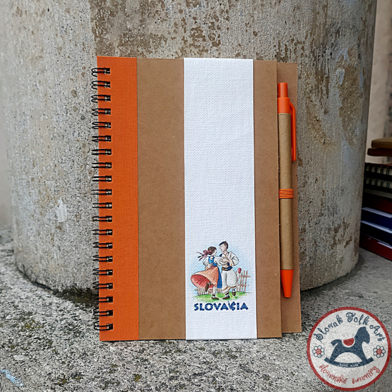 Zápisník s perom (oranžový)