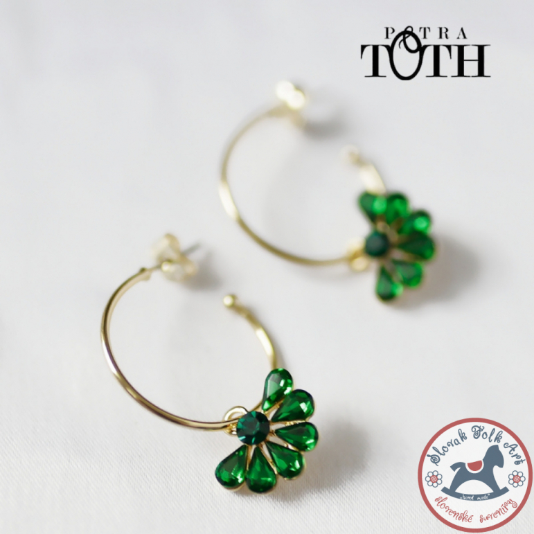 Earrings FOLKIE smaragd rings
