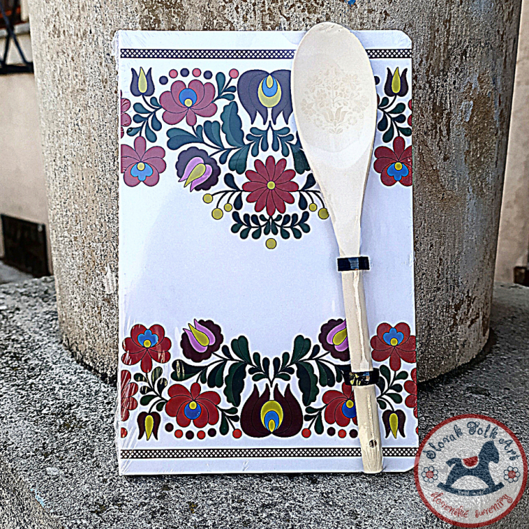 Notebook with wooden hob...
