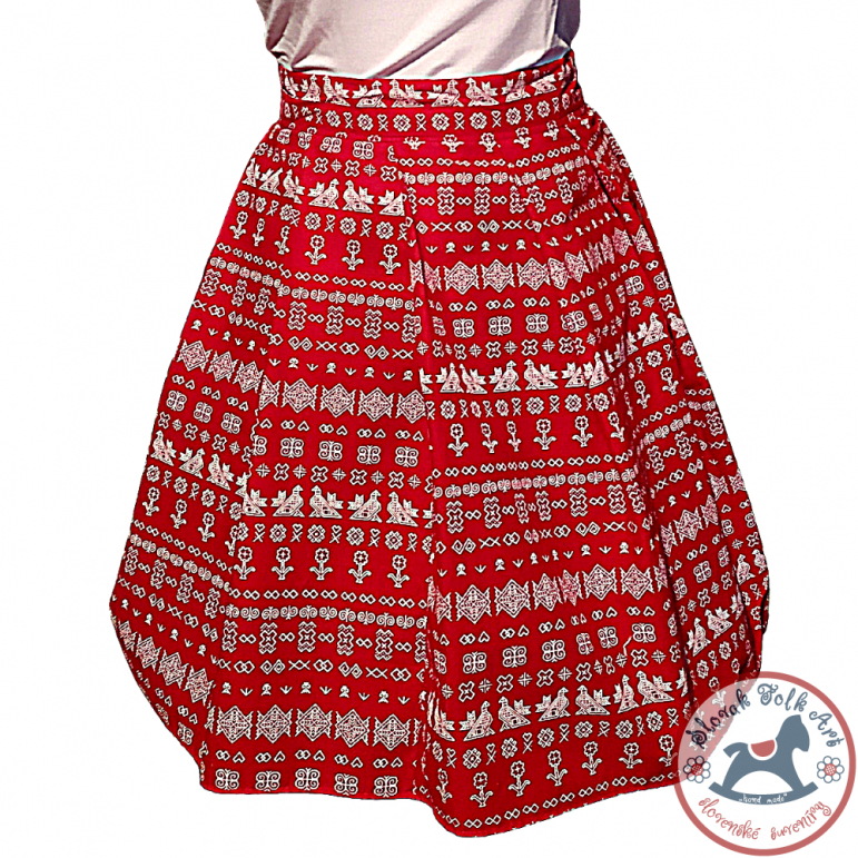 Skirt Čičmany red