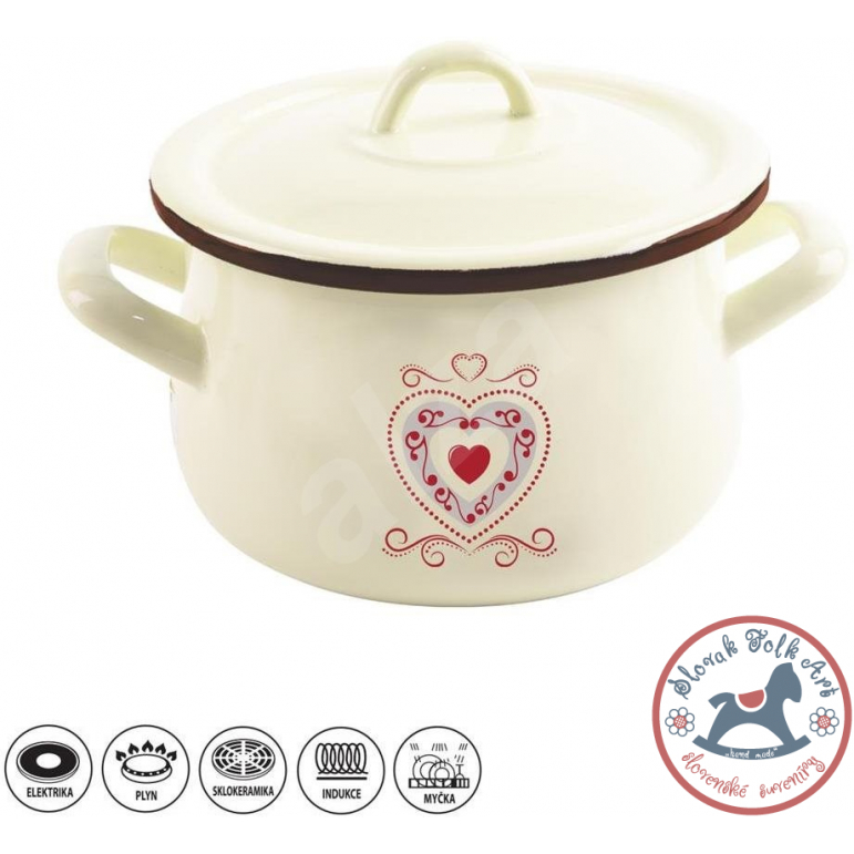 TONCA enamel pot with lid