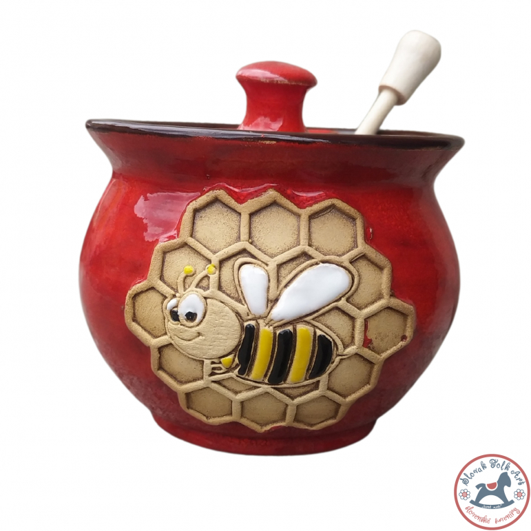 Honey cup Painted world (red)