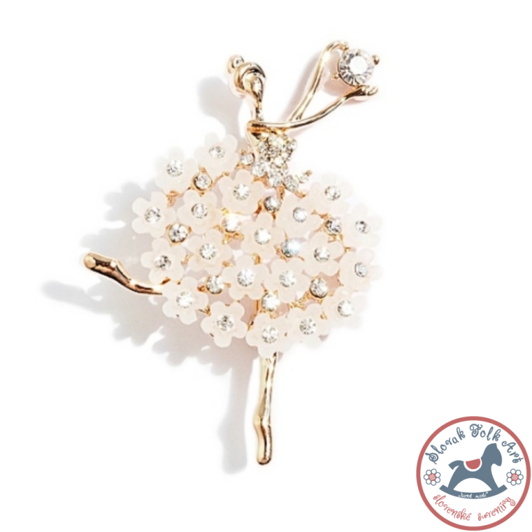 Brooch White balerina