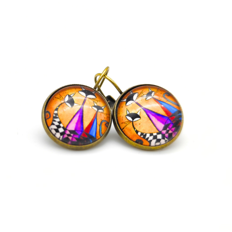 Náušnice Mačky (klip)