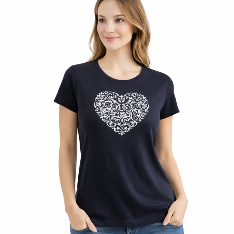 Dámske tričko s folklórnym...