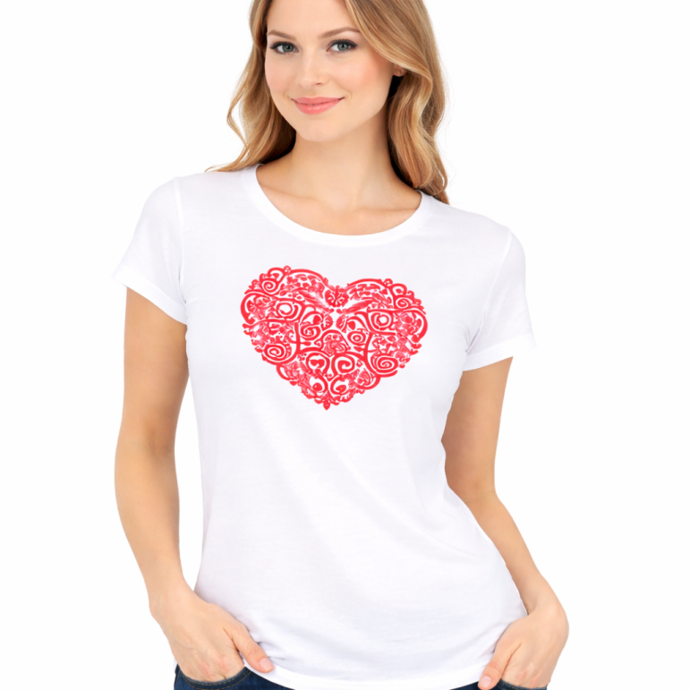 Dámske tričko s folklórnym...