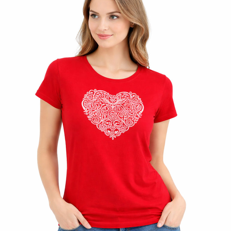 Dámske tričko s folklórnym...