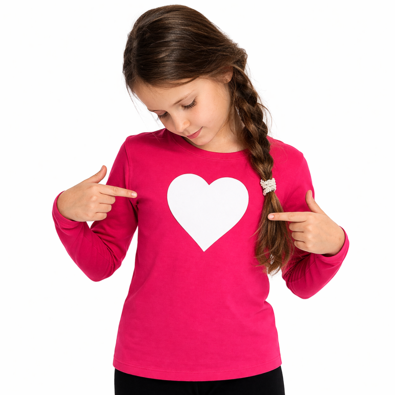 Detské pískacie tričko ružové- dlhý rukáv