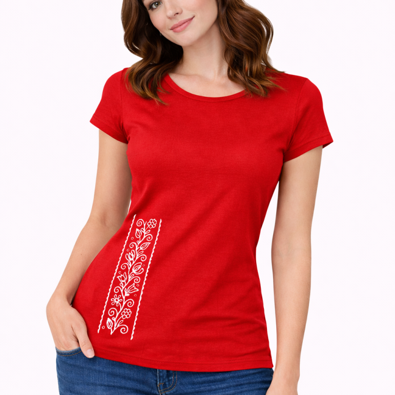 Dámske tričko s folklórnym...