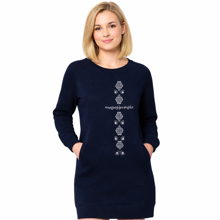 Šaty s ornamentom (modré)