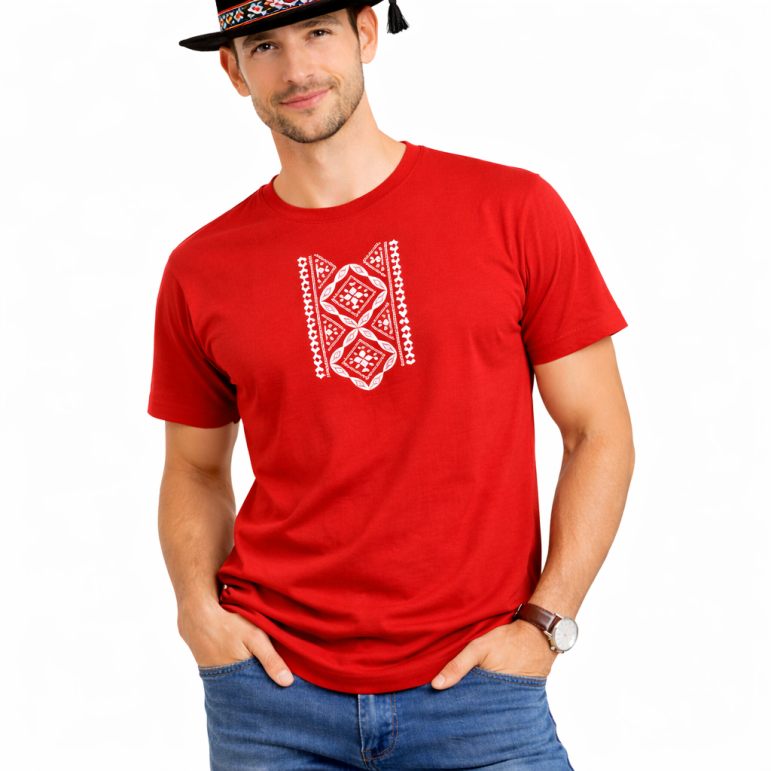 Pánske červené tričko s...