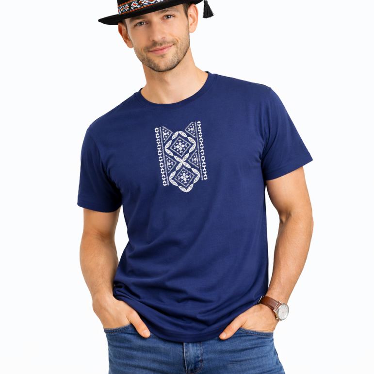 Pánske modré tričko s...