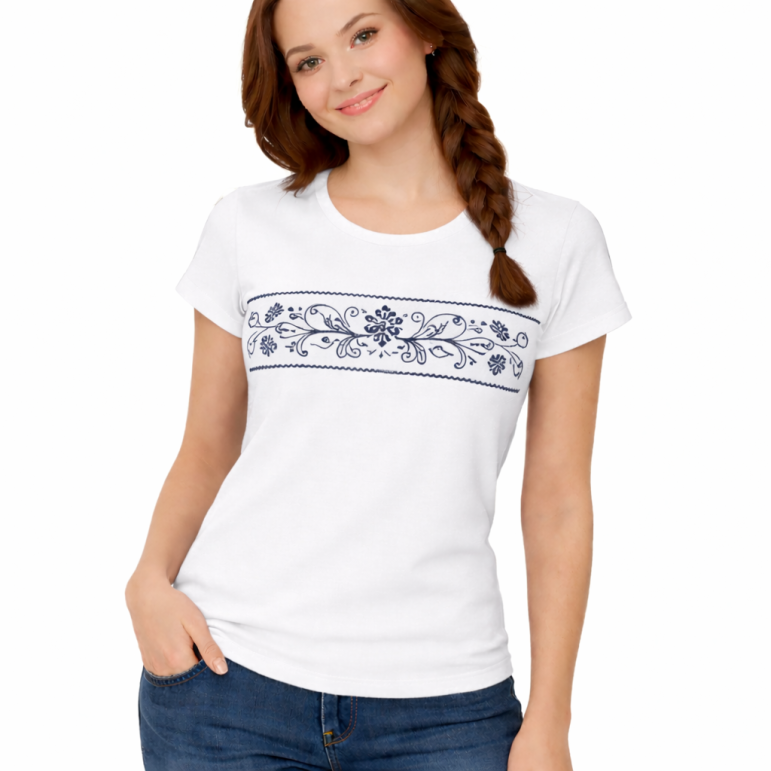 Dámske tričko s folklórnym...