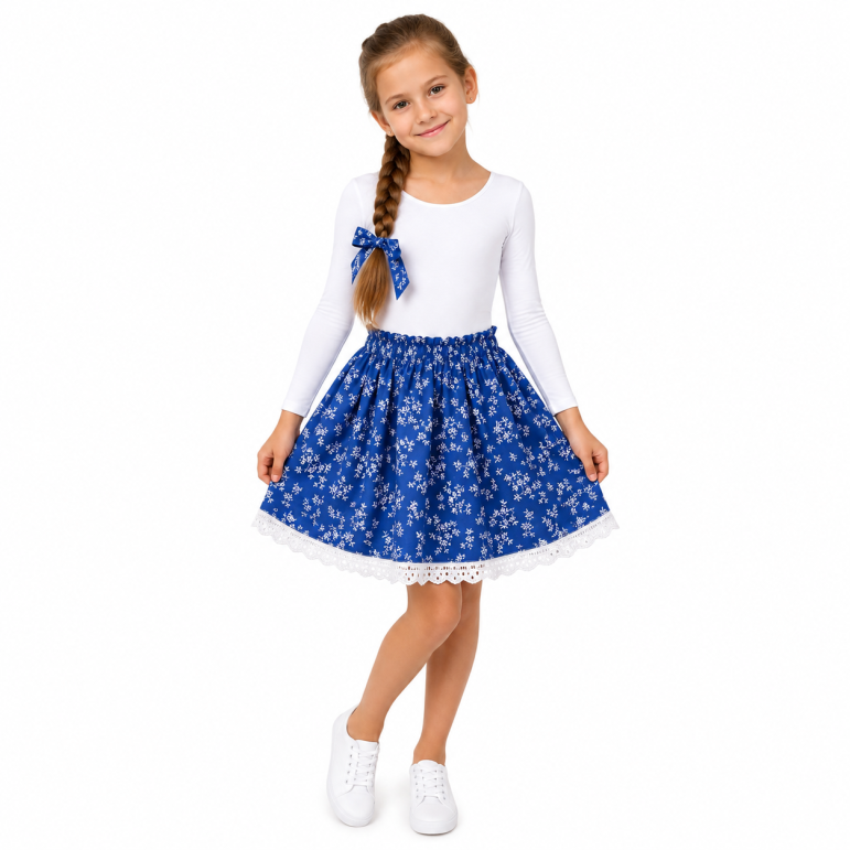 Children's folk skirt /blue...