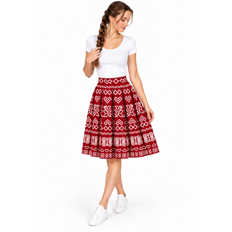Skirt Čičmany pattern (red)