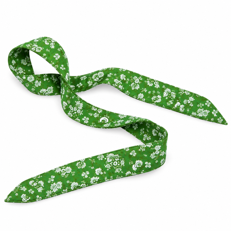 Folk hair ribbon (blue)