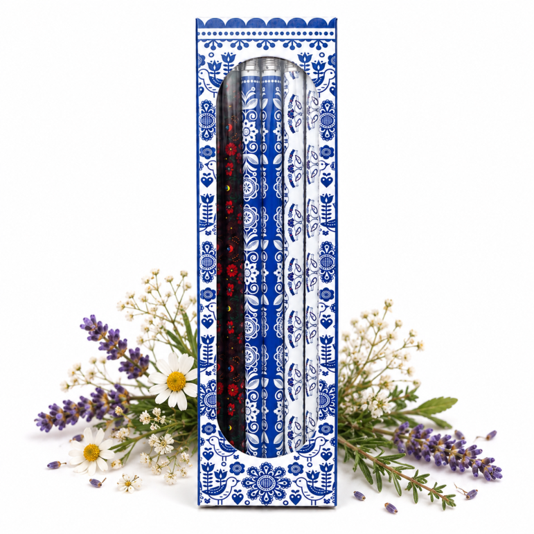 Folklore pencils (blue)