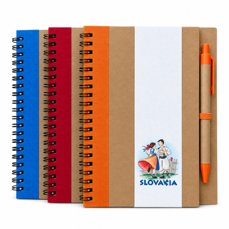 Notebook with pen (red)