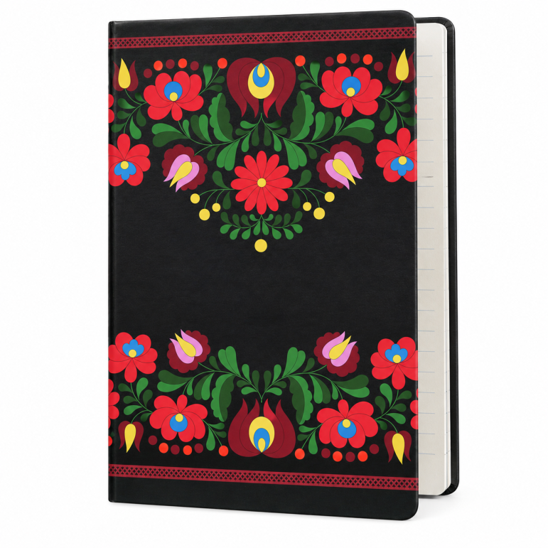 Notebook Black flowers